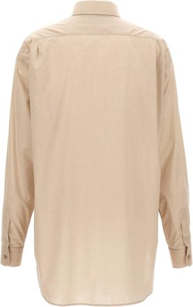 Moschino Cotton with Patch Pocket Shirt - Beige