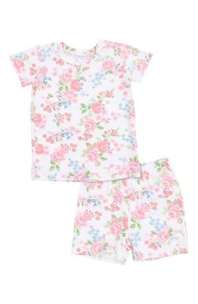Angel Dear Kids Little Roses Shirt & Shorts Set in Pink Ivory at Nordstrom, Size 18-24M