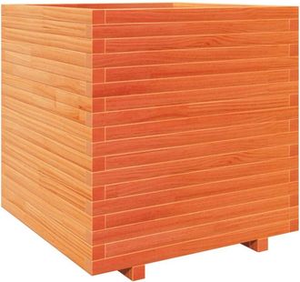 vidaXL Vidaxl - Jardinera Madera Maciza De Pino Marr&oacute;n Cera 70x70x72,5 Cm