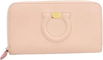 Ferragamo Pre-owned Long Wallet (Bi-fold) - Dames - Vintage Accessoires - Roze - ONE Size - Leer - Vintage
