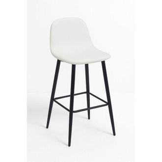 Regalos Miguel Packs Taburetes Cocina - Pack 4 Taburetes Black Teok Polipiel - Blanco