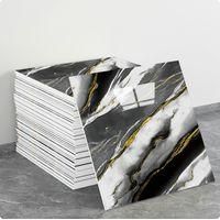 OEM (10 Piezas, 30&times;30 Cm, Q056) Adhesivos De Pared Autoadhesivos Para Azulejos, Textura M&aacute;rmol, Decoraci&oacute;n De Paredes, Material Pet, Aptos Para Cocinas, B