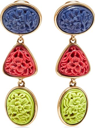 Oscar De La Renta Orecchini Carved - Oro