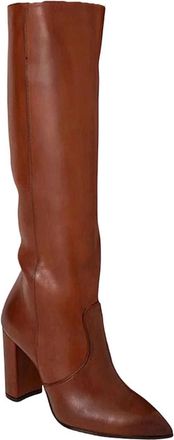 Generic Womens Pointed Toe Side Zipper Knight Long Boots Elegant Thick Heel Knee-High Boots