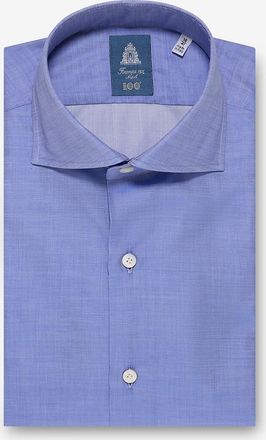 Finamore Popeline-Hemd mit italienischem Kragen