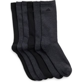 adidas Superlite Crew Socks - Pack of 6 in Black at Nordstrom Rack