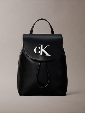 Calvin Klein Womens Bold Monogram Mini Backpack - Black