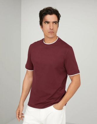 Brunello Cucinelli Bicolor Cotton Mens T-Shirt