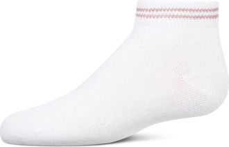 MeMoi Ziggy Double Ring Anklet Sock in Peachy Pink at Nordstrom, Size 6-12M