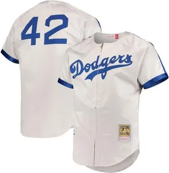 Mitchell & Ness Mens Mitchell & Ness Jackie Robinson Gray Brooklyn Dodgers Cooperstown Collection Authentic Jersey at Nordstrom, Size 36