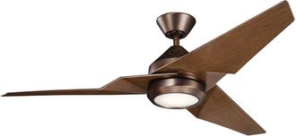 Elstead Lighting Ventilador de techo LED 152 cm acero ABS bronce