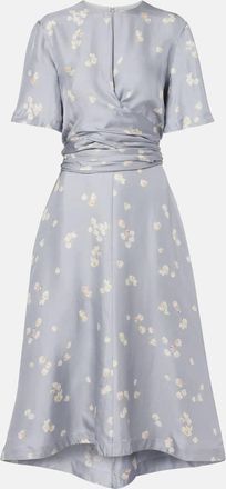 Altuzarra Kirsty floral draped silk midi dress