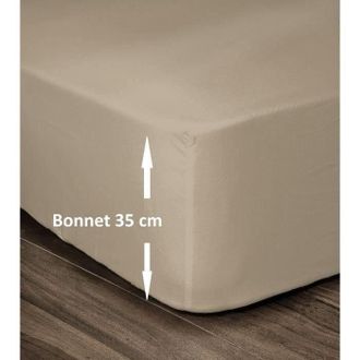 Les Tendances lovely Home Funda De Colch&oacute;n 100% Algod&oacute;n 180x200cm - Bonete 35cm - Beige