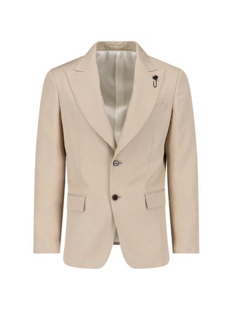 Lardini Single-Breasted Blazer - Beige