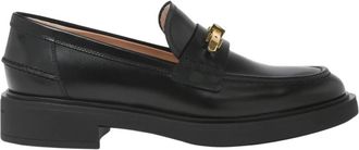 Gianvito Rossi Martine Leren Loafers - Dames - Schoenen - Zwart - Maat: 39 EU Leer
