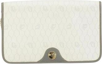 Dior Pre-owned Vintage honeycomb ketting - Dames - Vintage Clutch - Wit - ONE Size - Vintage