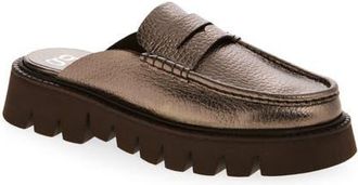 Pedro Garcia Savy Penny Loafer Mule in Cafe Cervo Lame at Nordstrom, Size 39.5
