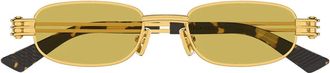 Bottega Veneta Sunglasses Bv1381 S 002 Gold/Yellow Unisex