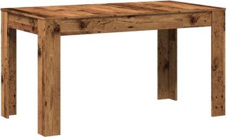 vidaXL Dining Table Old Wood 140x74.5x76 cm Engineered Wood Vidaxl