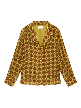 Maliparmi velvet patterned jacket - Yellow
