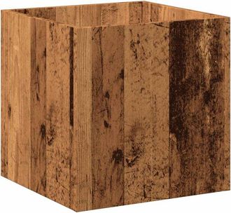 vidaXL Jardinera de madera contrachapada madera vieja 40x40x40 cm vidaXL