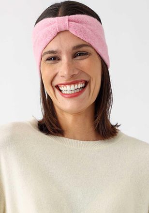 Zwillingsherz Stirnband ZWILLINGSHERZ Knoten, Damen, rosa (melange pink), Strick, Kaschmir, M&uuml;tzen Stirnband, Cashmere, Feinstrick