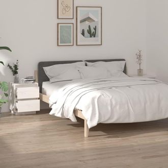 vidaXL Vidaxl - Mesitas De Noche 2 Uds Madera Maciza De Pino Blanco 40x35x50 Cm
