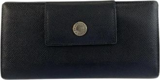 Bulgari Pre-owned Vintage Long wallet (bi-fold) - Heren - Vintage Accessoires - Zwart - ONE Size - Leer - Vintage