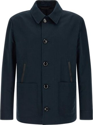 Brioni Desert Jacket - Heren - Zomerjassen - Blauw - M - Katoen - Jassen