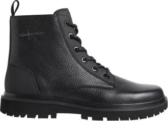 Calvin Klein Jeans Zwarte Veterschoenen voor Mannen - Heren - Veterlaarzen - Zwart - 44 EU - Leer - Schoenen