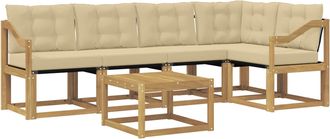 vidaXL Conjunto De Sof&aacute;s De Exterior 6 Uds. Y Beige Vidaxl