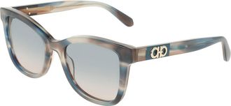 Ferragamo SF2108S 314 Womens Sunglasses Blue Size 54