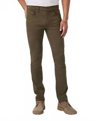 Paige Mens Transcend Federal Slim Straight Jean In Olive Branch
