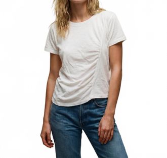 Stateside Womens Supima Slub Jersey Short Sleeve Top In White