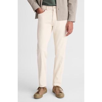 Madewell Relaxed Comfort Selvedge Taper Jeans in Ecru at Nordstrom, Size 30 X 32