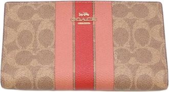 Coach Pre-owned Wallets, female, Multicolor, Size: ONE SIZE Pre-owned Signature Long wallet (bi-fold)