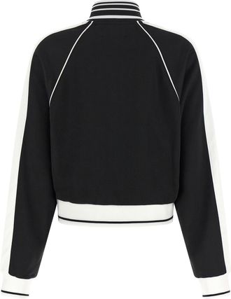 Amiri Logo-Embroidered Cropped Track Sweatshirt - Black