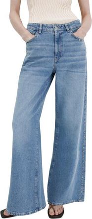 Mango Studded Straight Leg Jeans in Medium Blue at Nordstrom, Size 10