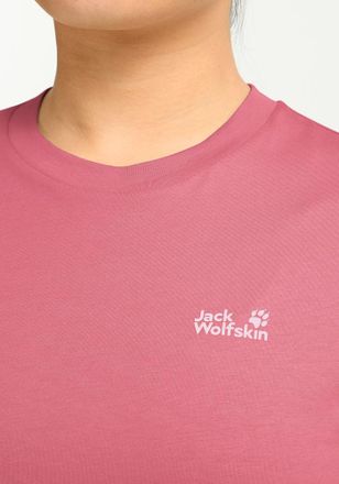 Jack Wolfskin T-Shirt JACK WOLFSKIN ESSENTIAL T W, Damen, Gr. L (42/44), evening rose, Obermaterial: 100% Baumwolle, normal, Rundhals, Shirts T-Shirt