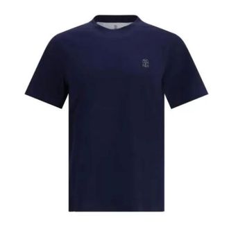 Brunello Cucinelli Hombre, Camisetas, Azul, Talla: XL