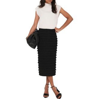 Mint Velvet Textured Pencil Skirt in Black at Nordstrom, Size 10