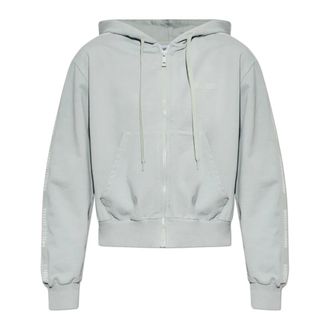 Moschino Zip-throughs, female, Blue, Size: XS Logo Sweatshirt