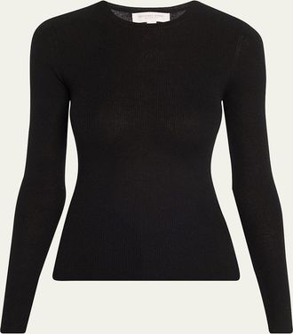 Michael Kors Hutton Ribbed Cashmere Pullover