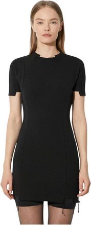 VETEMENTS Blackout Cut-Up Mini Jurk - Dames - Korte kleedjes - Zwart - XS - Katoen - Kleedjes