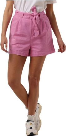 Scotch & Soda Hoge Taille Casual Bedrukte Shorts - Dames - Bermuda - Roze - XS - Korte Broeken