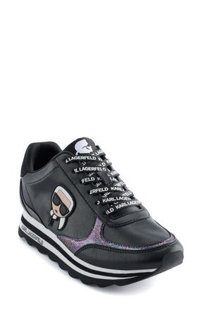 Karl Lagerfeld Platform Sneaker in Black Multi at Nordstrom, Size 11