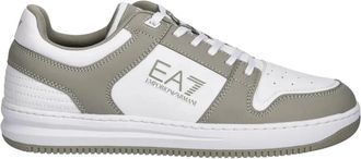 Emporio Armani Logo-print Panelled Sneakers - Dames - Sneakers - Wit - 36 EU - Polyester - Schoenen