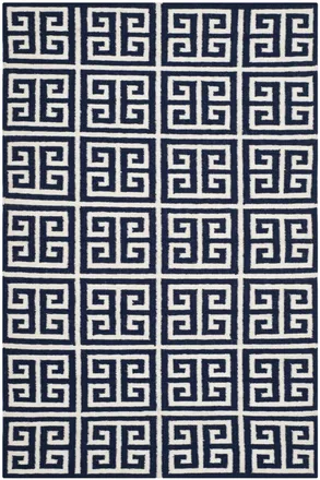 Safavieh Alfombra seda de pl&aacute;tano blu scuro/neutrale 122 x 183 cm