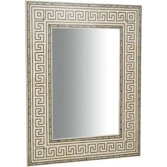 Biscottini International Biscottini - Vertical/horizontal hanging mirror in wood and camel bone L124xPR4XH163 Cm