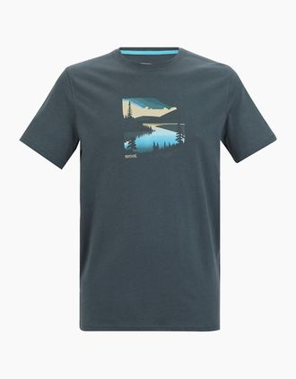 Regatta Mens Regatta Mens Breezed Graphic T-Shirt - Grey - Size: 36